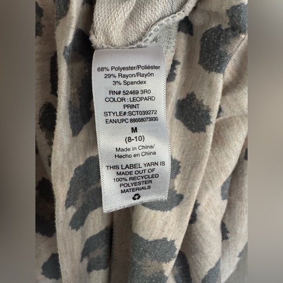Scoop | Women’s Leopard Print French Terry Hoodie | Size M - Picture 12 of 12